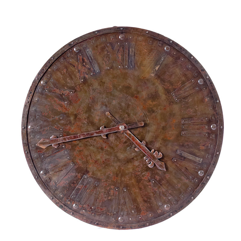 Williston Oversized Leer 60" Wall Clock Wayfair